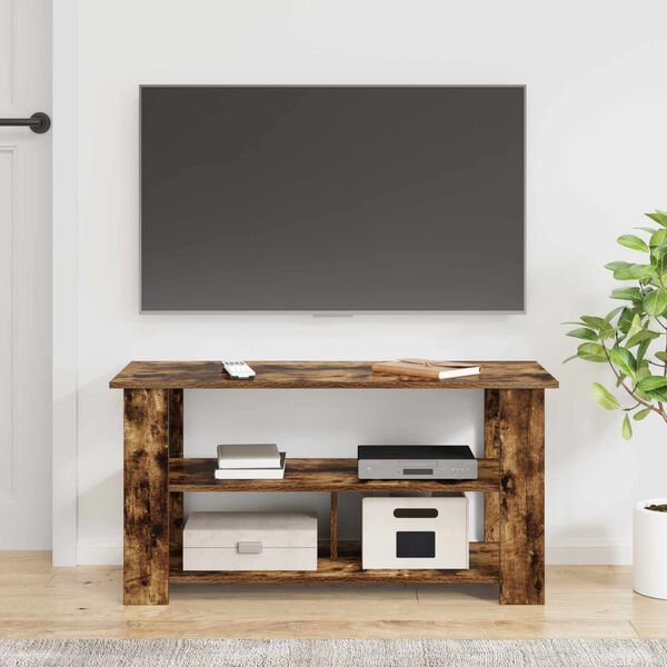 vidaXL TV-standaard Gerookt eiken 100 x 40 x 50 cm
