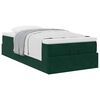 vidaXL Ottoman bed met matras 90x200cm fluweel donkergroen