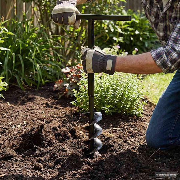 Grondboor 100 mm met 5 m verlengstuk Staal