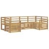 vidaXL Buiten bankenset 6 pcs Wit 245 x 130,5 x 73 cm