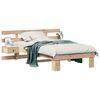vidaXL Bedframe met hoofdeinde Bruin 90 x 200 cm Massief grenenhout