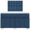 vidaXL Boxspring met matras stof blauw 120x190 cm