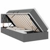 vidaXL LED Opslagbed met Matras Donkergrijs 90 x 200 cm Stof