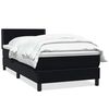 vidaXL Boxspring met matras fluweel zwart 90x220 cm