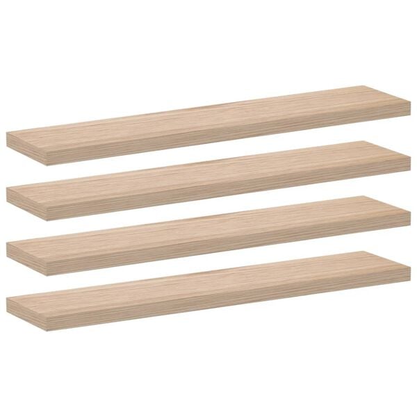 vidaXL Wandschapppen 4 st 110x23,5x4 cm bewerkt hout