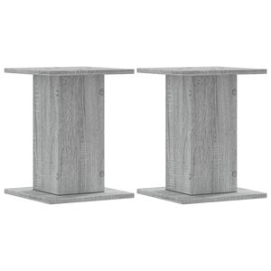 VidaXL Luidspreker Standaards 2 Stuks Zwart Eiken - 30x30x40 Cm Speaker Verhoging Home Theater