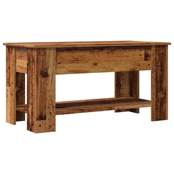 vidaXL Salontafel 101x49x52 cm bewerkt hout oud houtkleurig