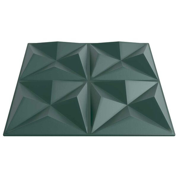 vidaXL Wandpanelen 48 pcs Origami Groen 50 x 50 cm XPS Schuim
