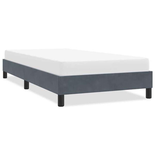 vidaXL Bedframe zonder matras 80x220 cm fluweel donkergrijs