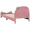 vidaXL Bedframe voor kinderen met hoofdbord Roze 80 x 200 cm Fluweel
