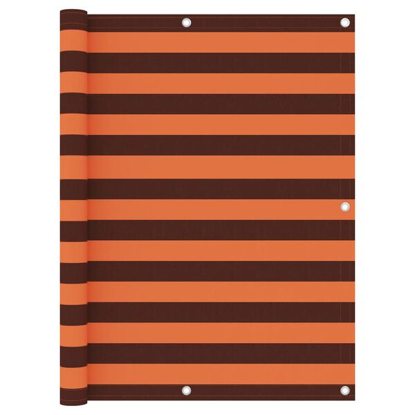 vidaXL Balkonscherm 125x500 cm oxford stof oranje en bruin