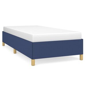 vidaXL Bedframe zonder matras 90x190 cm stof blauw