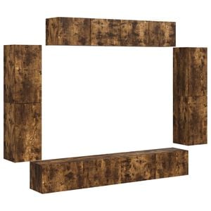 vidaXL TV-kast 8 pcs Gerookt eiken