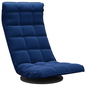 vidaXL Vloerstoel draaibaar fluweel blauw