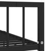 vidaXL Bedframe metaal zwart 100x200 cm