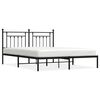 vidaXL Bedframe met hoofdbord metaal zwart 160x200 cm