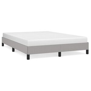 vidaXL Bedframe zonder matras stof lichtgrijs 140x190 cm