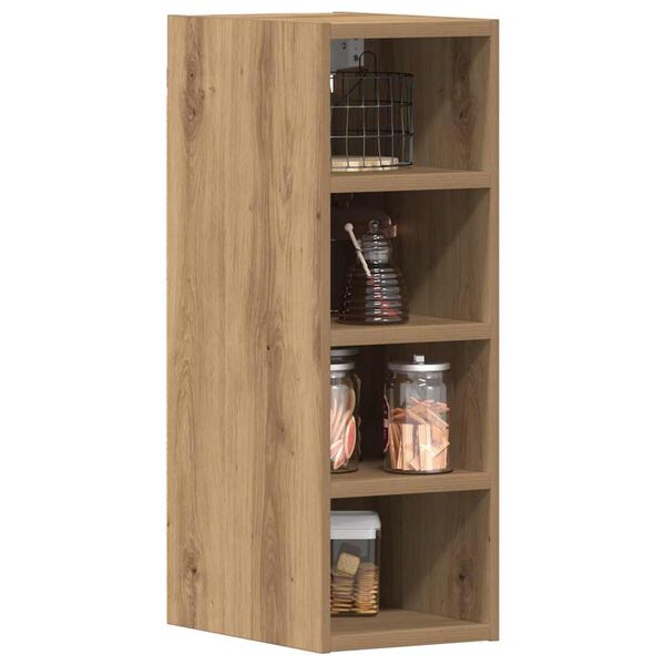 vidaXL Bovenkast Riga 20x29,5x60 cm bewerkt hout artisanaal eikenkleur