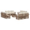vidaXL Tuinbankenset 13 st Beige poly rattan