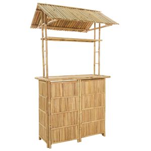 vidaXL Buiten Bartafel Naturel 115 x 95 x 214 cm Bamboe