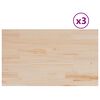 vidaXL Tafelbladen 3 st rechthoekig 80x47x1,7 cm massief grenenhout