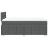 vidaXL Boxspring met matras stof donkergrijs 120x200 cm