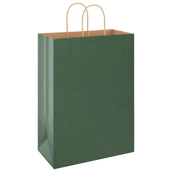vidaXL Papieren zakken 50 st met hengsels 32x17x44 cm groen