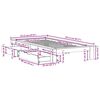 vidaXL Bedframe zonder matras massief grenenhout wit 140x200 cm