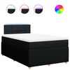 vidaXL Boxspring met matras stof zwart 120x190 cm
