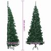 vidaXL Hoek Kunstkerstboom met 300 LED Groen 240 cm PVC en Metaal
