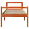 vidaXL Bedframe met hoofdbord massief grenenhout wasbruin 90x190 cm