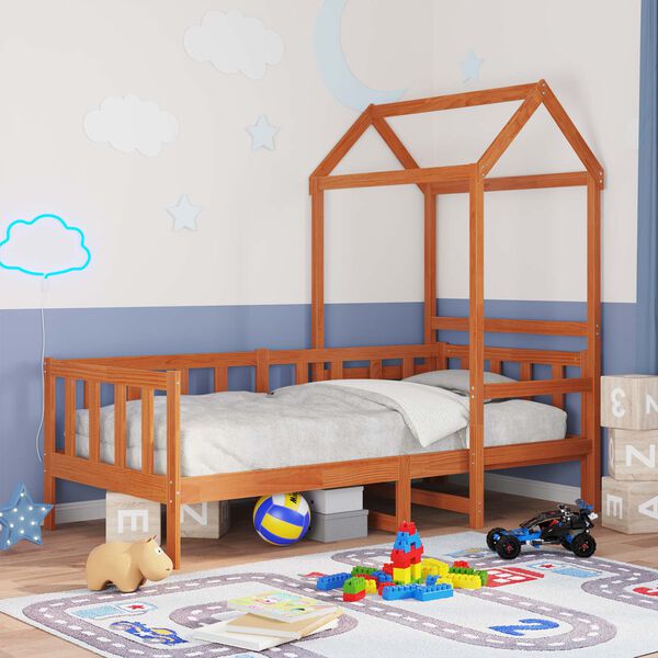 vidaXL Dagbed Set 2 pcs Wasbruin Massief grenenhout