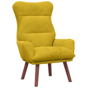 vidaXL Fauteuil Geel 69 x 74 x 93 cm Fluweel