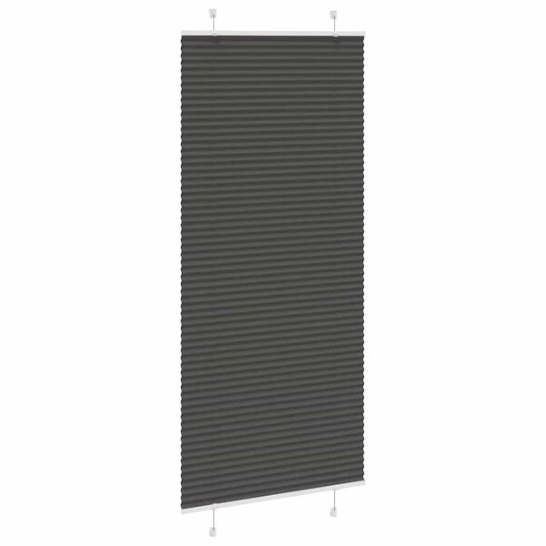 vidaXL Pliss&eacute; rolgordijn 85x200 cm stofbreedte 84,4 cm polyester zwart