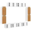 vidaXL TV-kast 8 pcs Hoogglans wit