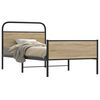 vidaXL Bedframe zonder matras bewerkt hout sonoma eikenkleur 100x190cm