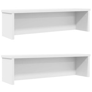 vidaXL Keukenrekken stapelbaar 2 st 50x15x16 cm wit