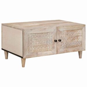 vidaXL Salontafel Wit 80 x 54 x 40 cm Bewerkt hout
