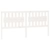 vidaXL Hoofdbord 185,5x4x100 cm massief grenenhout wit