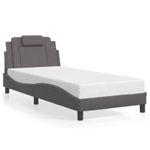 vidaXL Bedframe "Viana" zonder matras kunstleer grijs 90x200 cm
