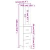 vidaXL Hoge kast 34,5x34x180 cm bewerkt hout sonoma eikenkleurig