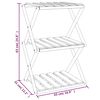 vidaXL Schappenkast inklapbaar 3-laags 43x31x63 cm acaciahout bruin