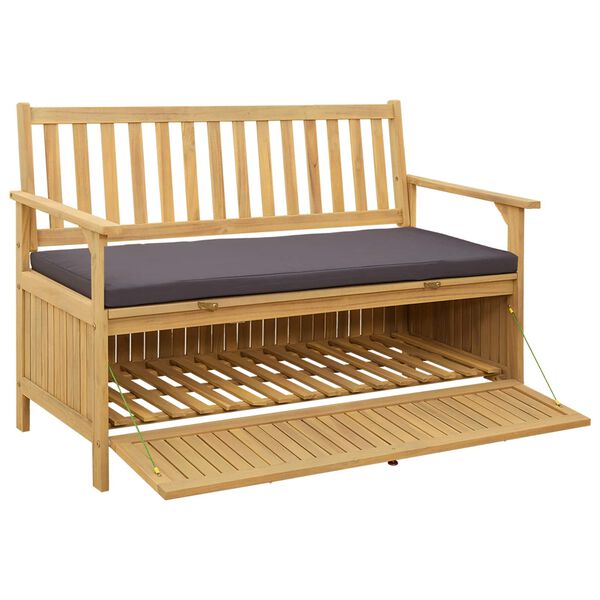 vidaXL Opslagbank met kussen met opslag met de deur