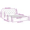 vidaXL Bedframe zonder matras 140x190 cm fluweel donkergroen