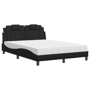 vidaXL Bed "Viana" met matras kunstleer zwart 120x200 cm