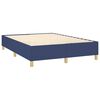 vidaXL Boxspring met matras en LED stof blauw 140x190 cm