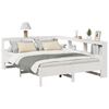 vidaXL Bed met boekenkast zonder matras grenenhout wit 150x200 cm