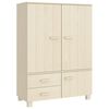 vidaXL Kledingkast HAMAR 99x45x137 cm massief grenenhout honingbruin