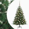 vidaXL Kunstkerstboom met kerstbal 150 cm 150 LED's Warmwit