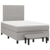 vidaXL Boxspring met matras stof lichtgrijs 120x200 cm